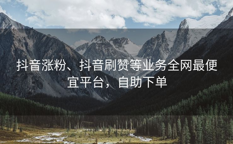 抖音涨粉、抖音刷赞等业务全网最便宜平台，自助下单