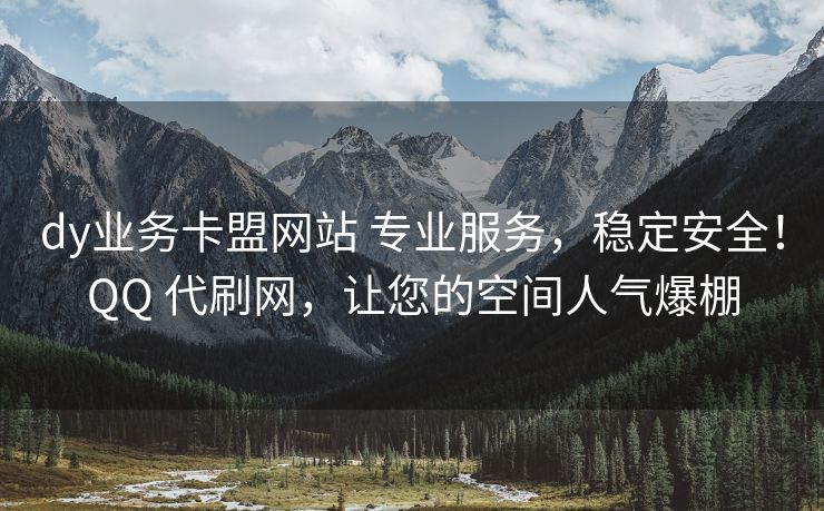 dy业务卡盟网站 专业服务，稳定安全！QQ 代刷网，让您的空间人气爆棚