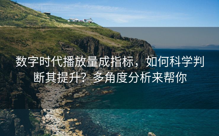 数字时代播放量成指标，如何科学判断其提升？多角度分析来帮你