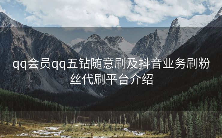 qq会员qq五钻随意刷及抖音业务刷粉丝代刷平台介绍