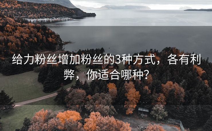 给力粉丝增加粉丝的3种方式，各有利弊，你适合哪种？