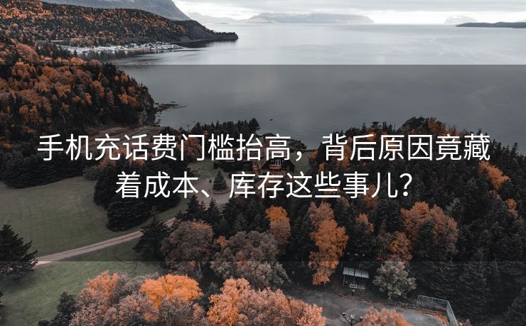 手机充话费门槛抬高，背后原因竟藏着成本、库存这些事儿？