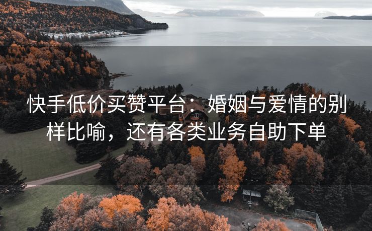 快手低价买赞平台：婚姻与爱情的别样比喻，还有各类业务自助下单