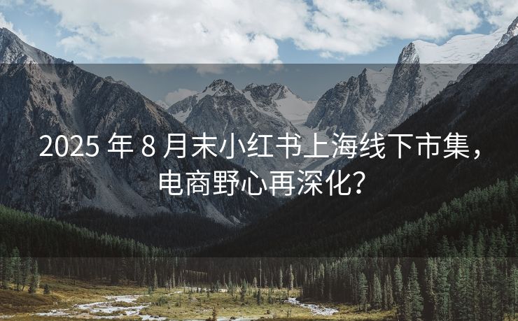 2025 年 8 月末小红书上海线下市集，电商野心再深化？