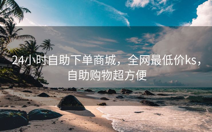 24小时自助下单商城，全网最低价ks，自助购物超方便