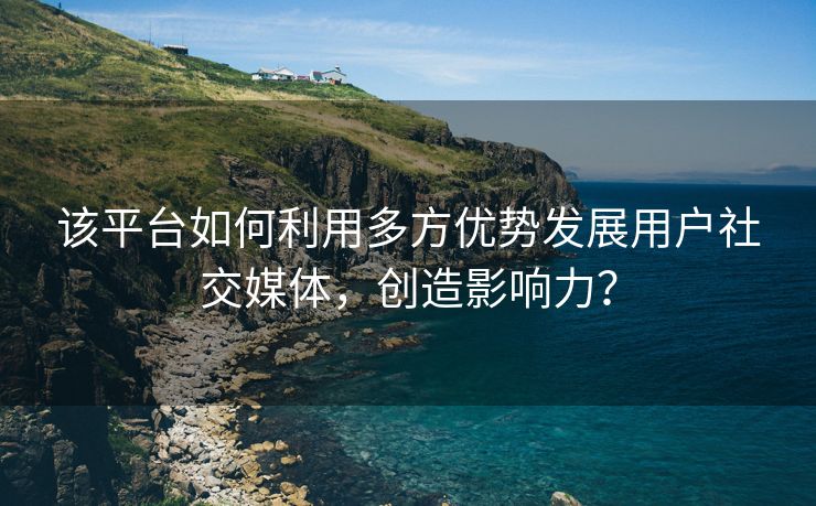 该平台如何利用多方优势发展用户社交媒体，创造影响力？