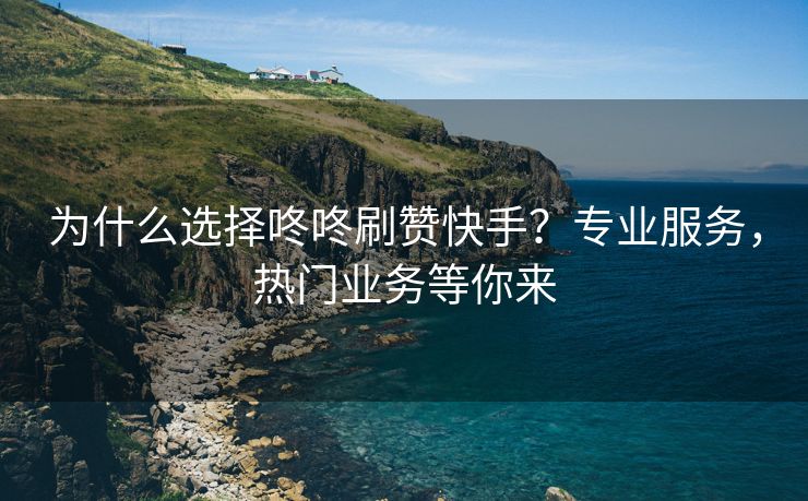 为什么选择咚咚刷赞快手？专业服务，热门业务等你来