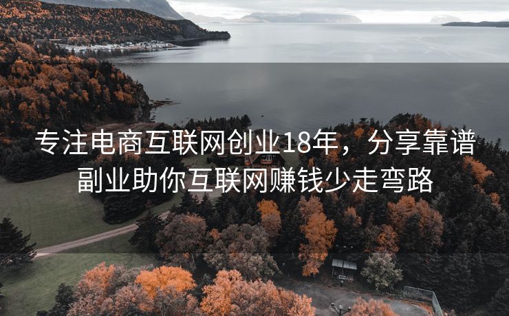 专注电商互联网创业18年，分享靠谱副业助你互联网赚钱少走弯路