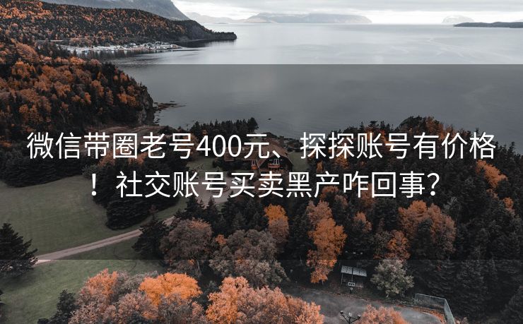微信带圈老号400元、探探账号有价格！社交账号买卖黑产咋回事？