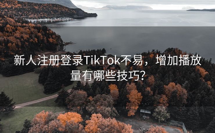 新人注册登录TikTok不易,增加播放量有哪些技巧?